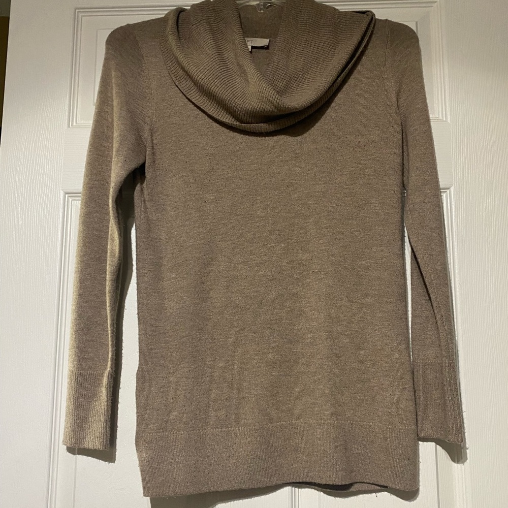 Loft cowl neck tunic sweater